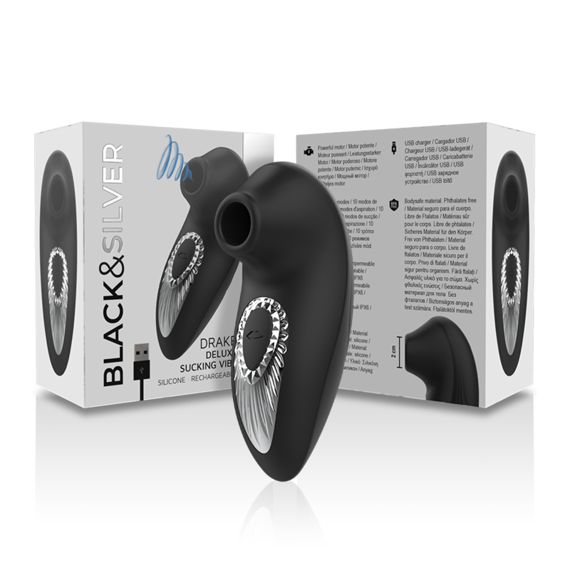 DRAKE DELUXE SUCKING VIBE RECHARGEABLE SILICONE BLACK