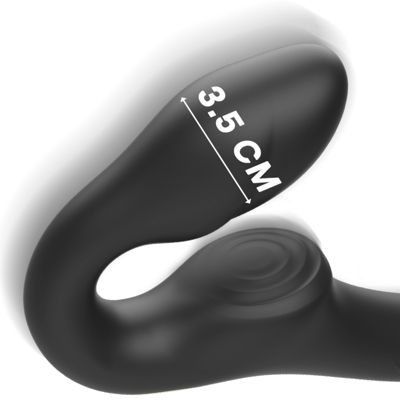 STRAPLESS VIBRATOR WITH REMOTE CONTROL PUSH BUTTON