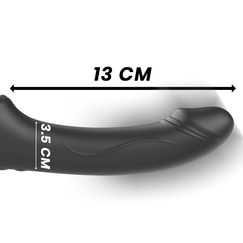 STRAPLESS VIBRATOR WITH REMOTE CONTROL PUSH BUTTON