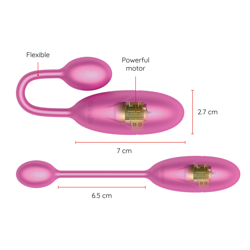 DENVER VIBRATING EGG PINK 7 X 2.7 CM FREE APP