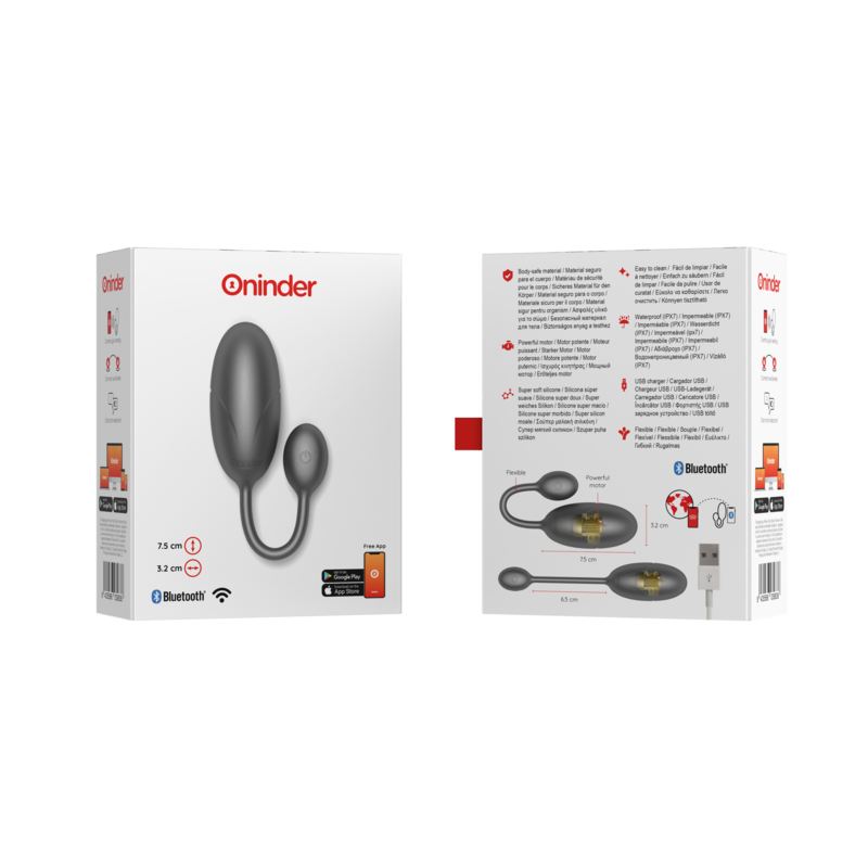 TOKYO VIBRATING EGG BLACK 7.5 X 3.2 CM FREE APP