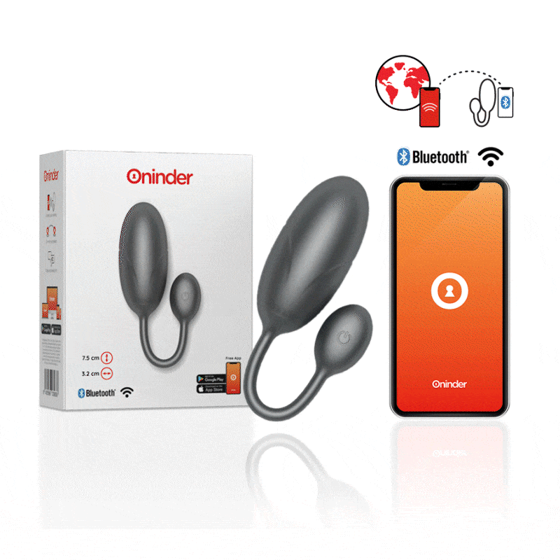 TOKYO VIBRATING EGG BLACK 7.5 X 3.2 CM FREE APP
