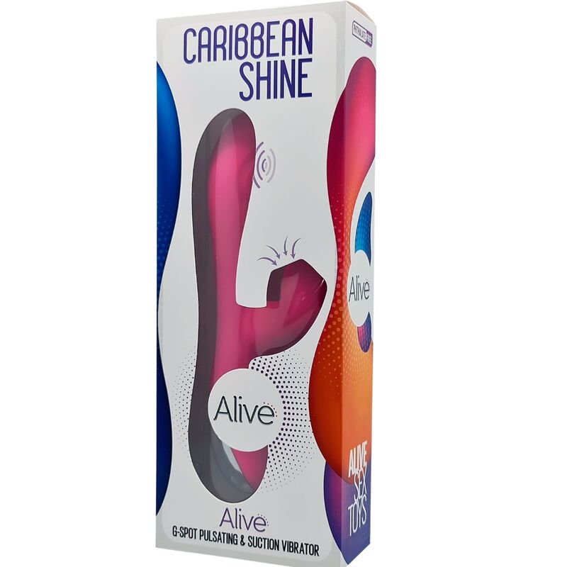 CARIBBEAN SHINE VIBRATOR & SUCKER FUCHSIA