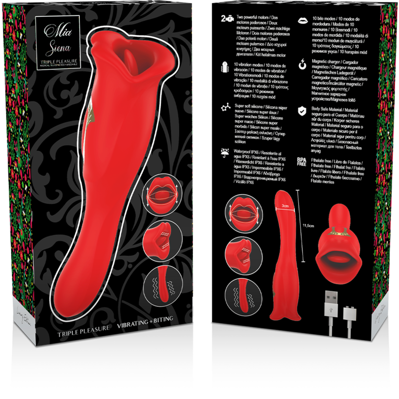 SIENA TRIPLE PLEASURE VIBRATING + BITING