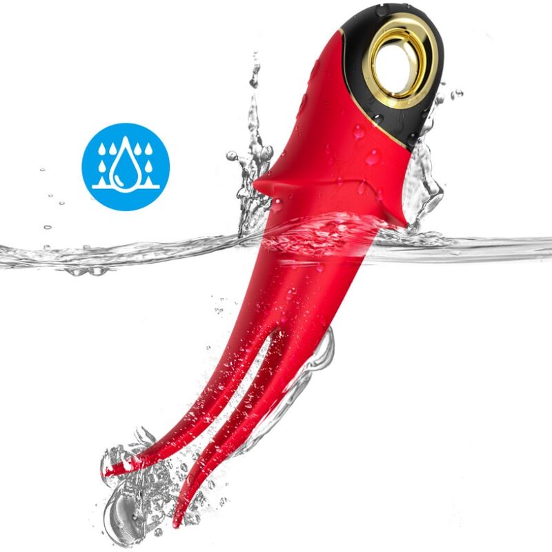 SHADOW VIBRATOR DOUBLE-HEAD TEASING RED