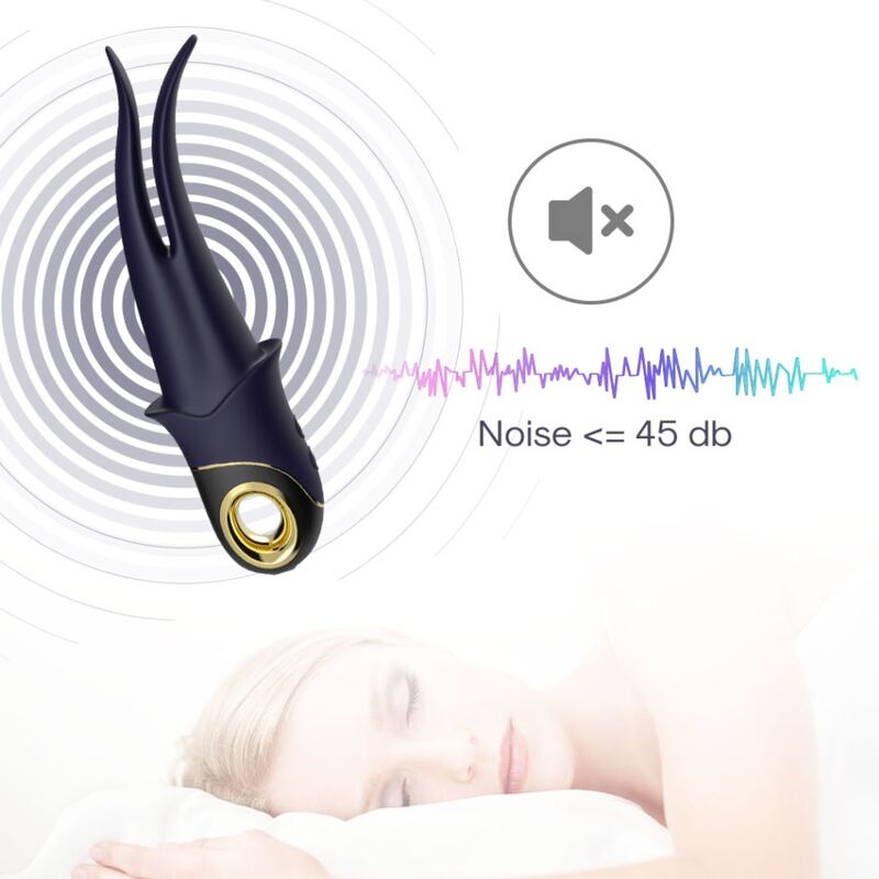 SHADOW VIBRATOR DOUBLE-HEAD TEASING BLUE