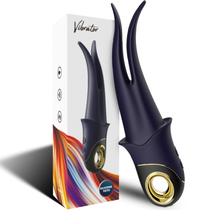 SHADOW VIBRATOR DOUBLE-HEAD TEASING BLUE