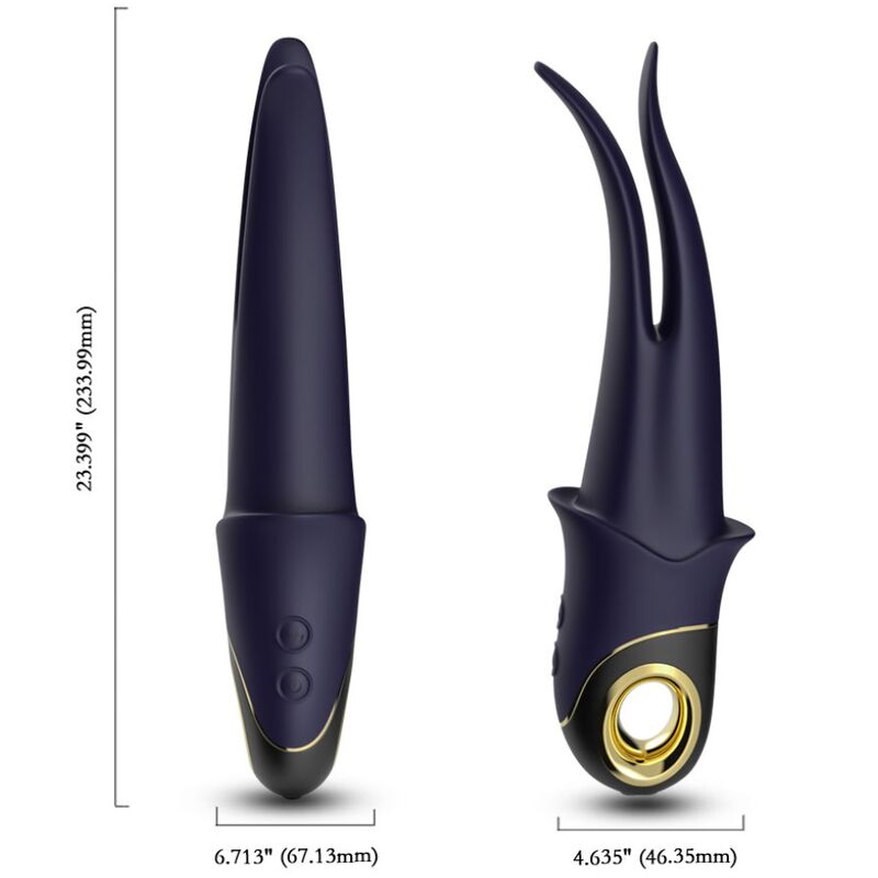 SHADOW VIBRATOR DOUBLE-HEAD TEASING BLUE