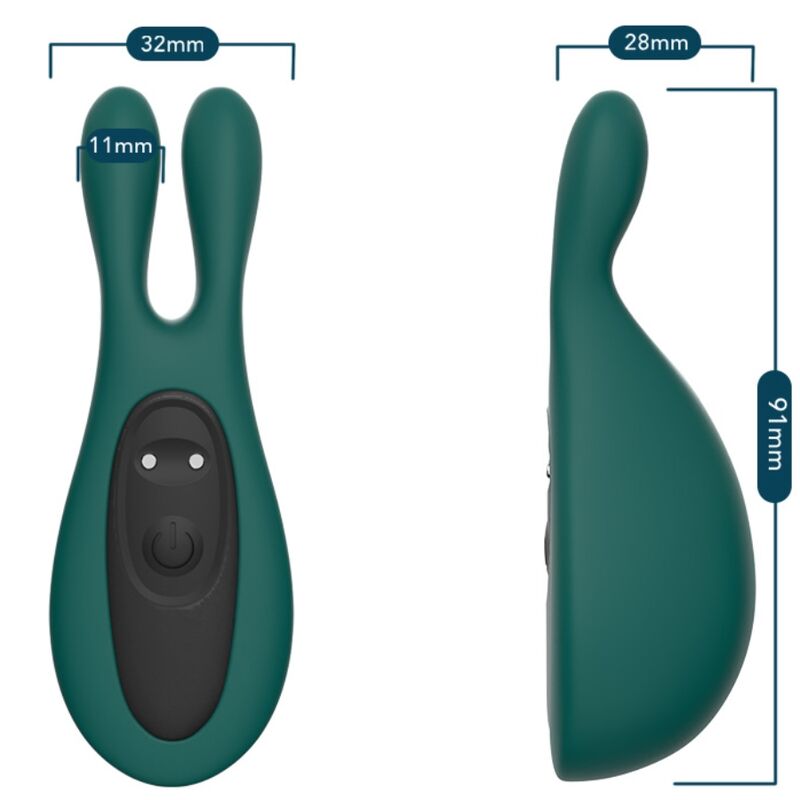 STIMULATOR & VIBRATOR RABBIT GREEN