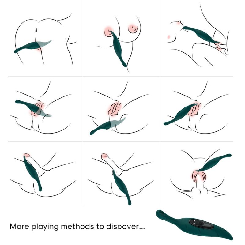 STIMULATOR & VIBRATOR LEAF GREEN