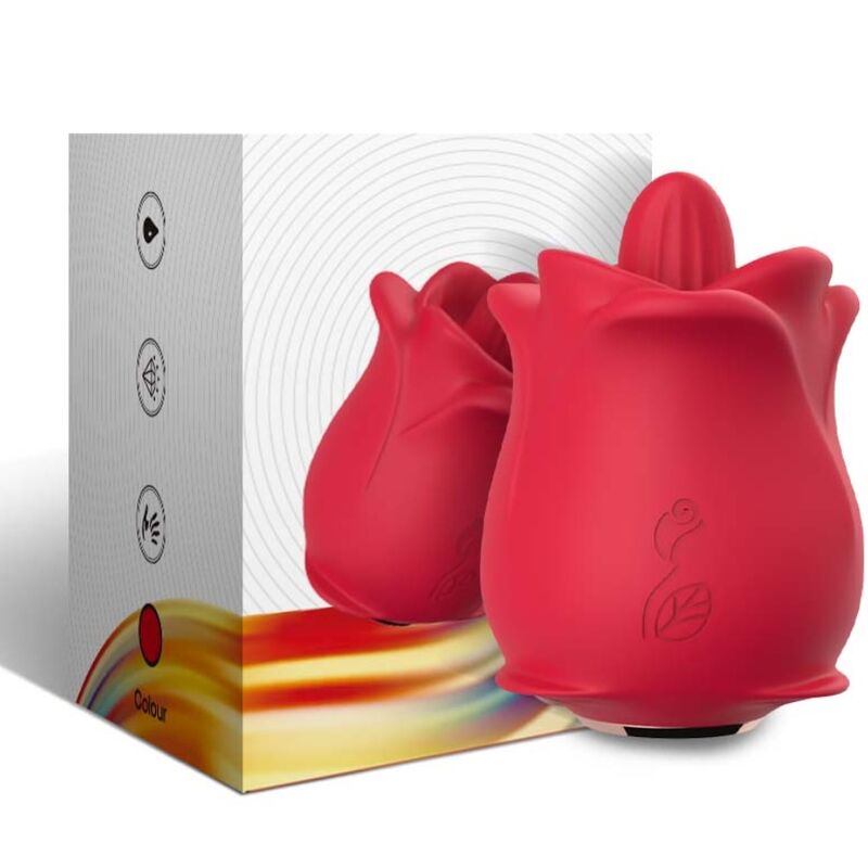 ROSE 10 MODES LICKING CLIT VIBRATOR RED