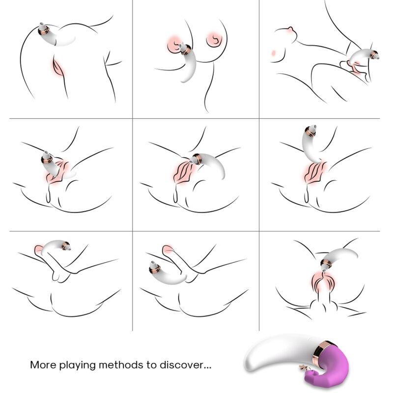 SWEETMOON LICKING VIBRATING CLIT & G-SPOT PINK