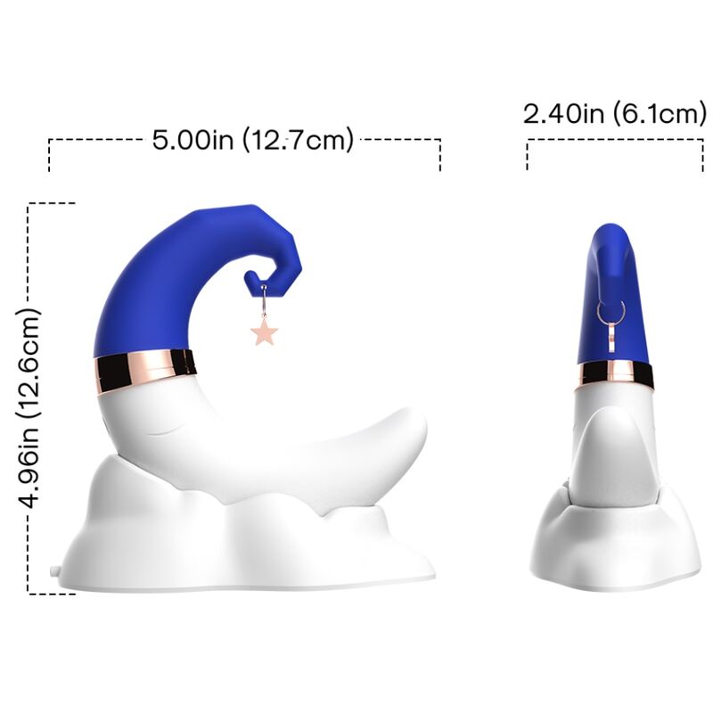 SWEETMOON LICKING VIBRATING CLIT & G-SPOT BLUE