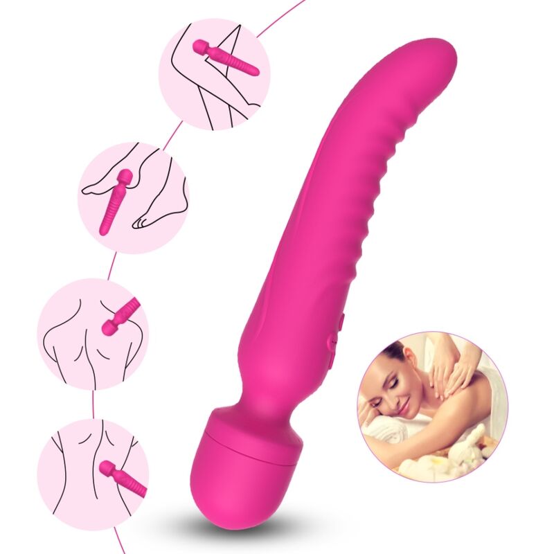 MISSION MASSAGER & VIBRATOR HEAT EFFECT FUCHSIA