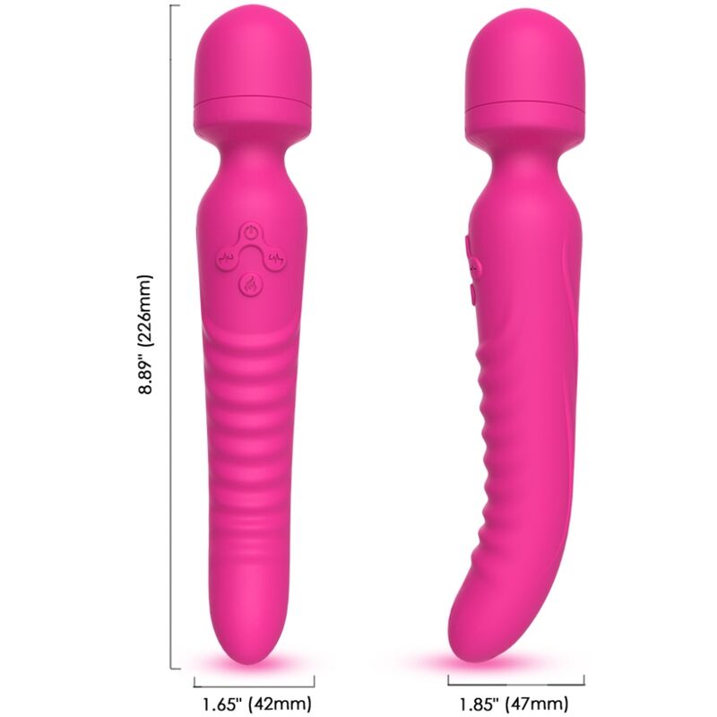 MISSION MASSAGER & VIBRATOR HEAT EFFECT FUCHSIA