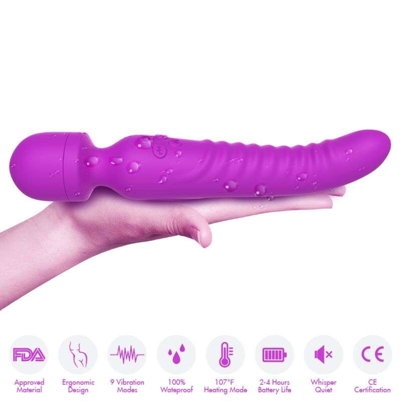 MISSION MASSAGER & VIBRATOR HEAT EFFECT PURPLE