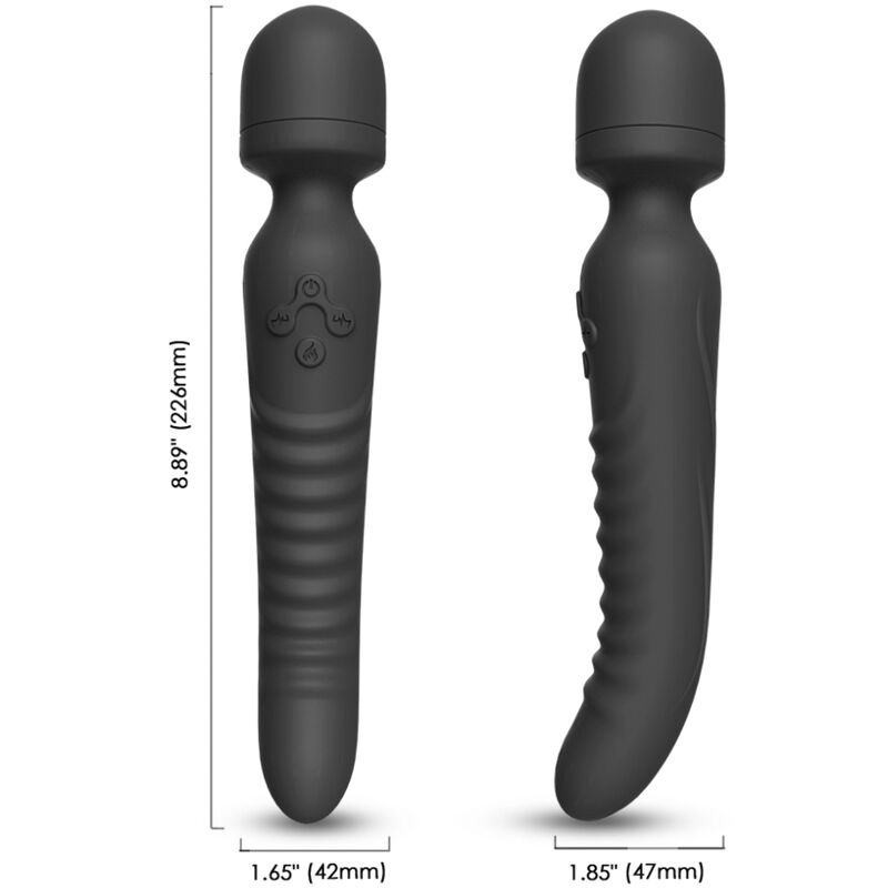 MISSION MASSAGER & VIBRATOR HEAT EFFECT BLACK