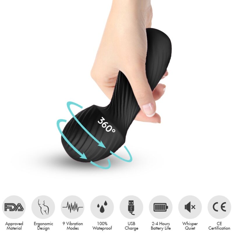 DAZZLE MASSAGER & VIBRATOR SMALL BLACK