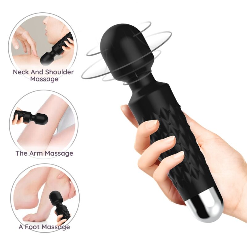 POSTMAN MASSAGER & VIBRATOR SUPER FLEXIBLE HEAD BLACK