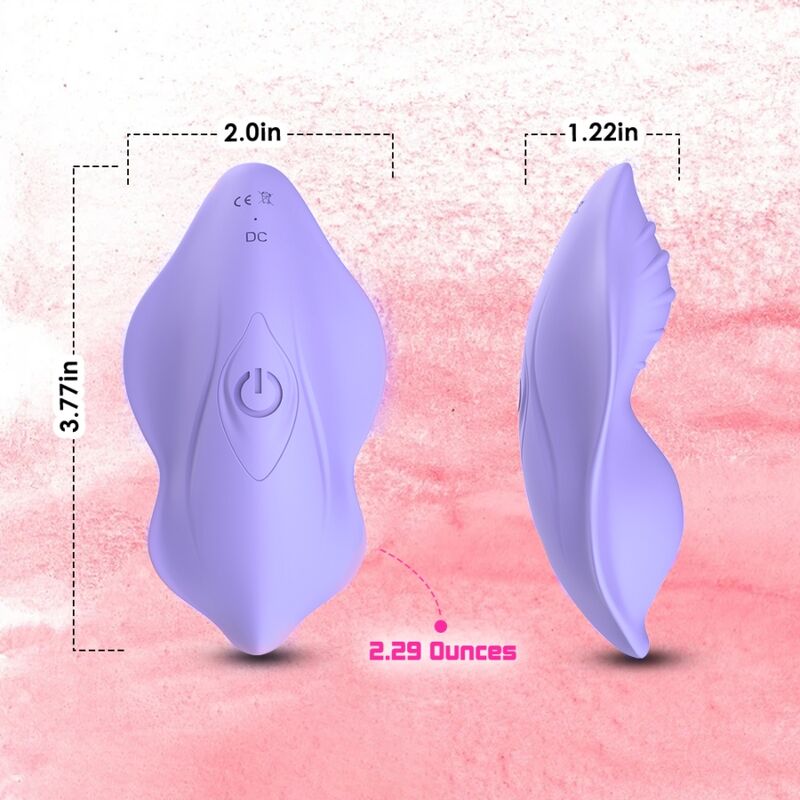 WHISPER WEARABLE PANTIES VIBRATOR REMOTE CONTROL PURPLE