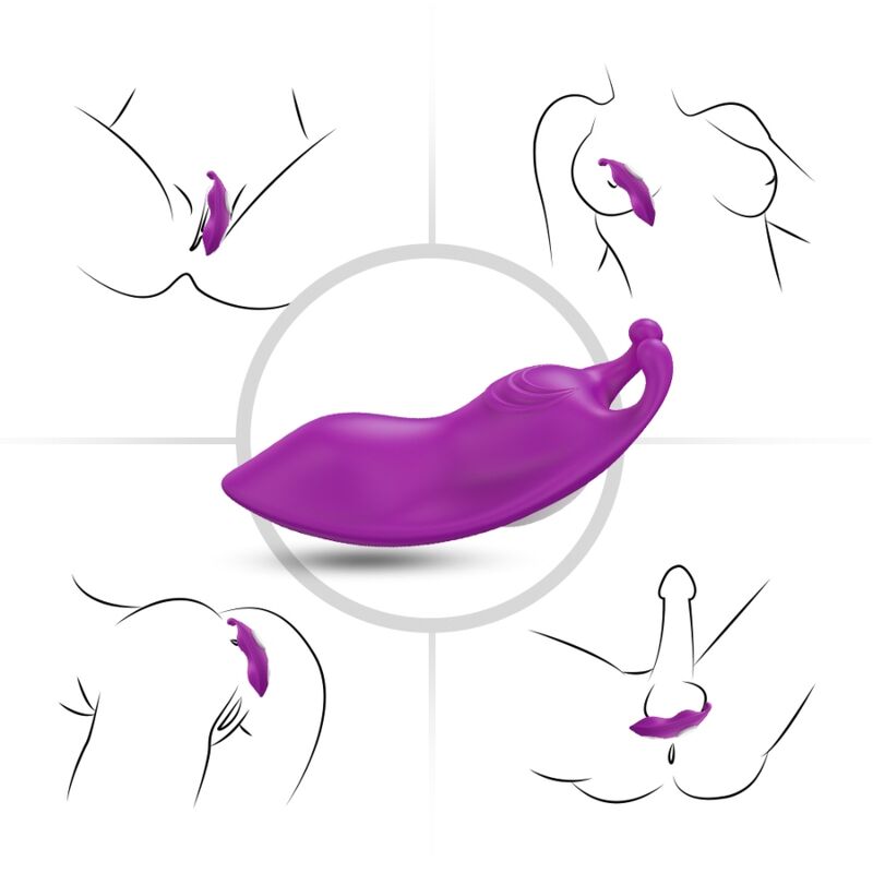 HONEYBEE WEARABLE PANTIES VIBRATOR G-SPOT REMOTE CONTROL PURPLE