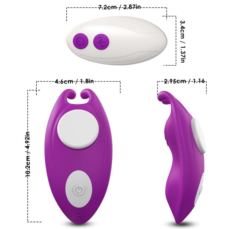 HONEYBEE WEARABLE PANTIES VIBRATOR G-SPOT REMOTE CONTROL PURPLE