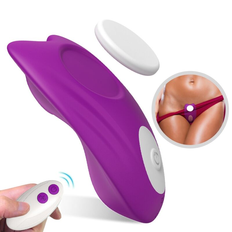 BUTTERFLY WEARABLE PANTIES VIBRATOR REMOTE CONTROL PURPLE