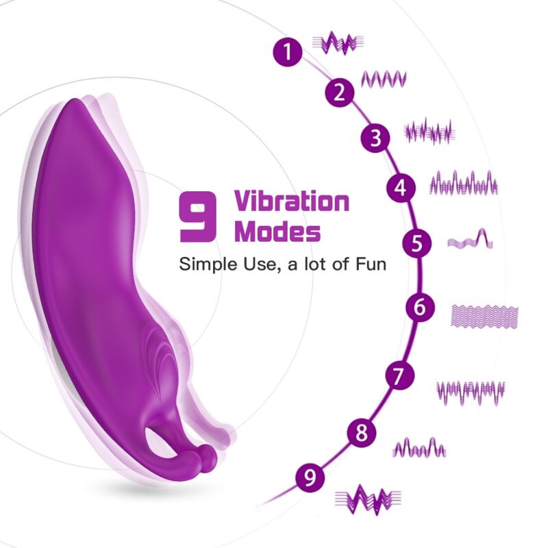 HONEYBEE WEARABLE PANTIES VIBRATOR G-SPOT REMOTE CONTROL PURPLE