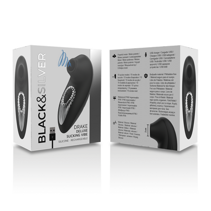 DRAKE DELUXE SUCKING VIBE RECHARGEABLE SILICONE BLACK
