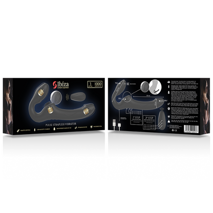 STRAPLESS VIBRATOR WITH REMOTE CONTROL PUSH BUTTON