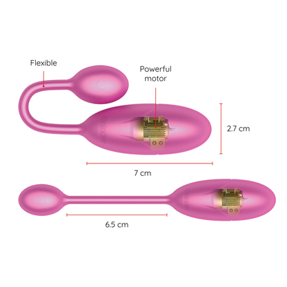 DENVER VIBRATING EGG PINK 7 X 2.7 CM FREE APP