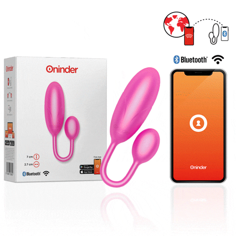 DENVER VIBRATING EGG PINK 7 X 2.7 CM FREE APP