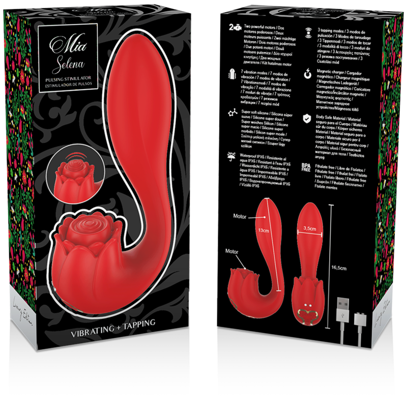 SELENA STIMULATOR VIBRATING + TAPPING RED