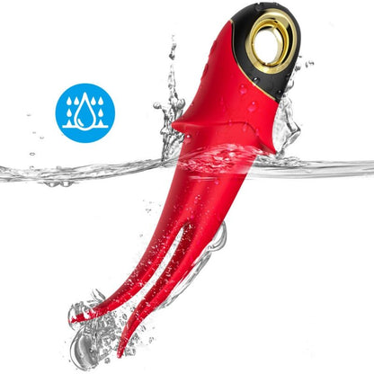 SHADOW VIBRATOR DOUBLE-HEAD TEASING RED