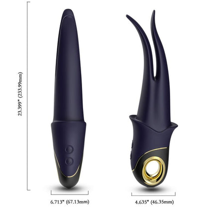 SHADOW VIBRATOR DOUBLE-HEAD TEASING BLUE