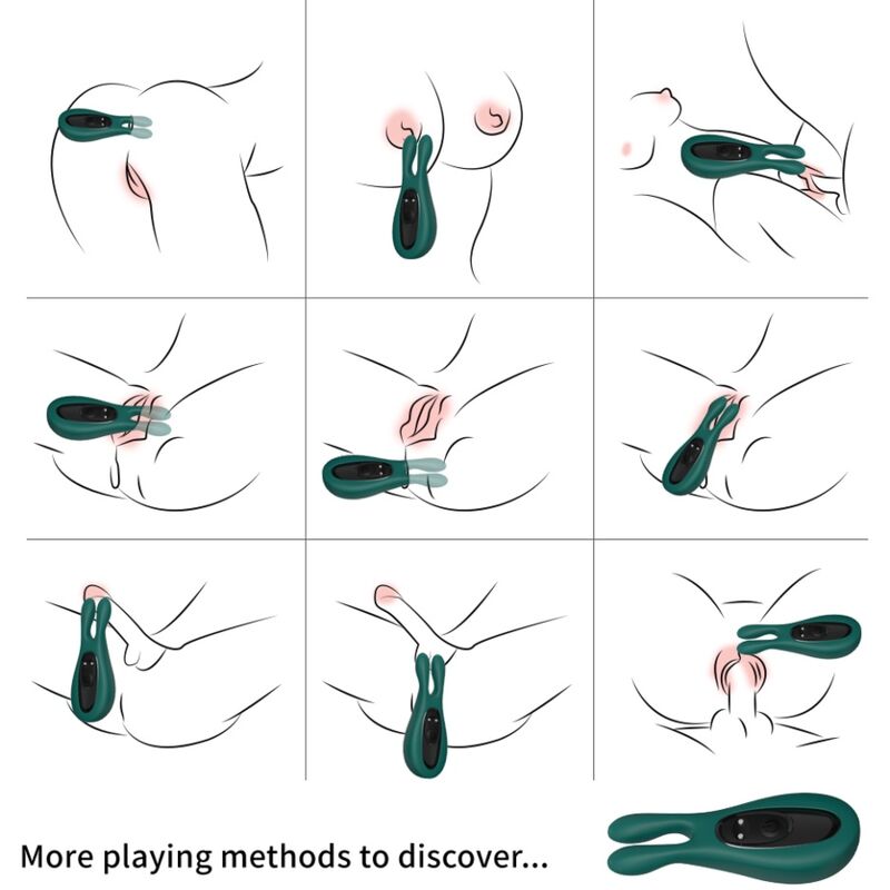 STIMULATOR & VIBRATOR RABBIT GREEN