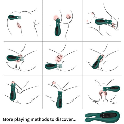 STIMULATOR & VIBRATOR RABBIT GREEN