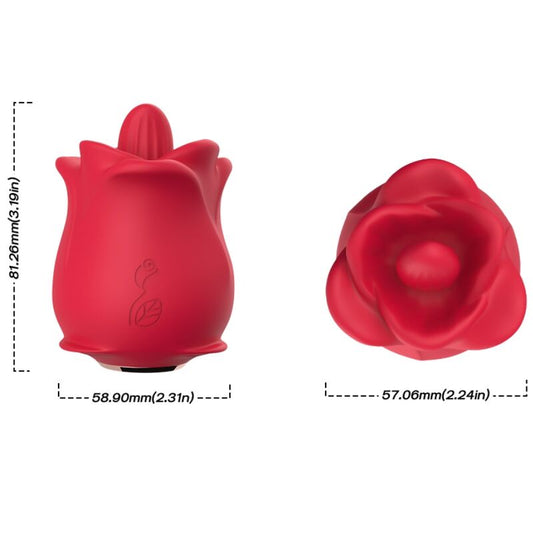ROSE 10 MODES LICKING CLIT VIBRATOR RED