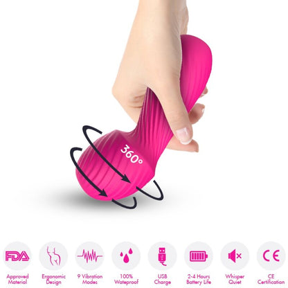 DAZZLE MASSAGER & VIBRATOR SMALL FUCHSIA