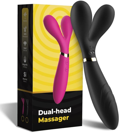 Y-WAND MASSAGER & VIBRATOR DOUBLE HEAD BLACK