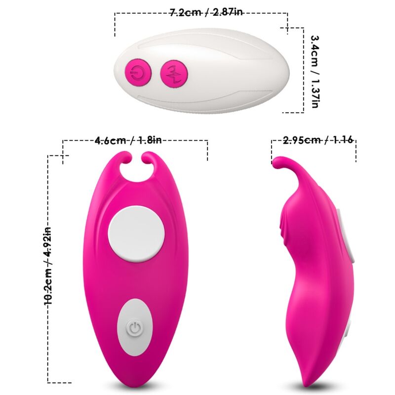 HONEYBEE WEARABLE PANTIES VIBRATOR G-SPOT REMOTE CONTROL FUCHSIA