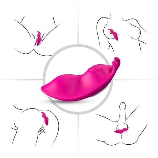 HONEYBEE WEARABLE PANTIES VIBRATOR G-SPOT FUCHSIA - FREE APP