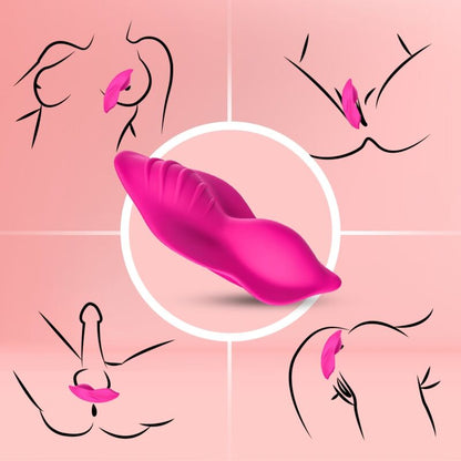 WHISPER WEARABLE PANTIES VIBRATOR REMOTE CONTROL FUCHSIA